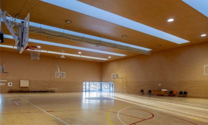 interior of a sports hall without anyone before playing